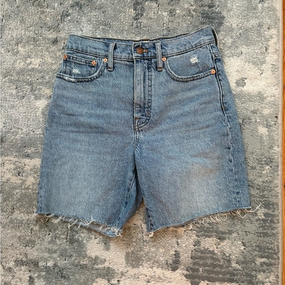Madewell High-rise denim Mid-length shorts, SZ 25 in Bingley Wash - Picture 2 of 6